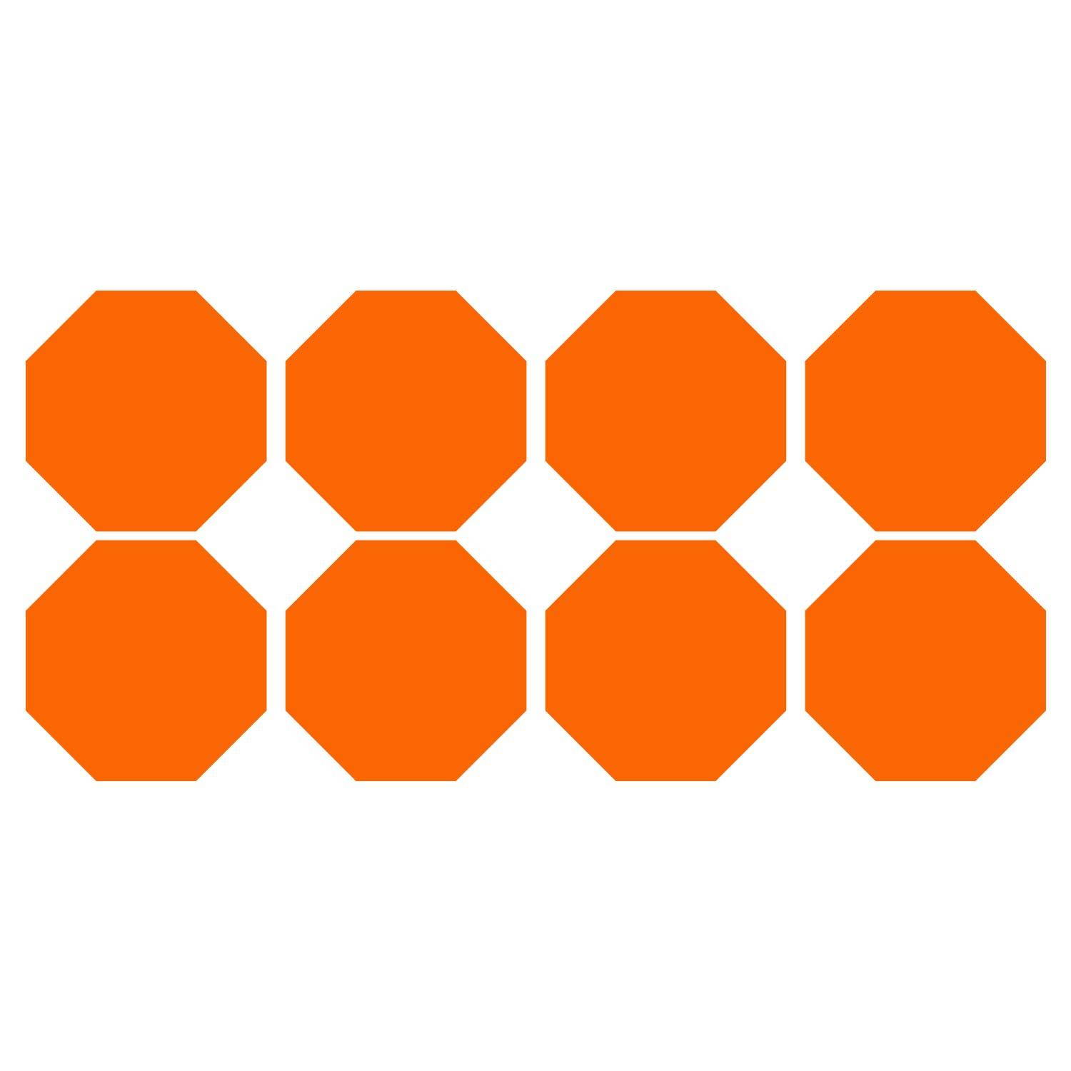 LiteMark 3.5 Inch Black Removable Octagon Decals - Pack of 18