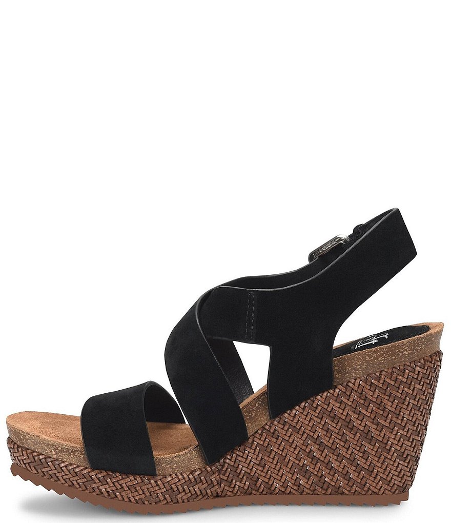 Sofft Haddison Suede Woven Wrapped Wedges