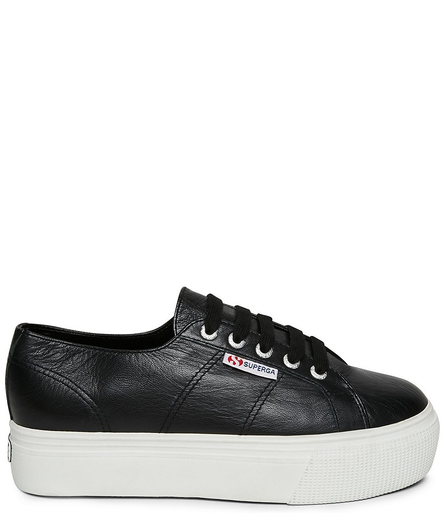 Superga Women's 2790 Nappa Leather Lace-Up Platform Sneakers