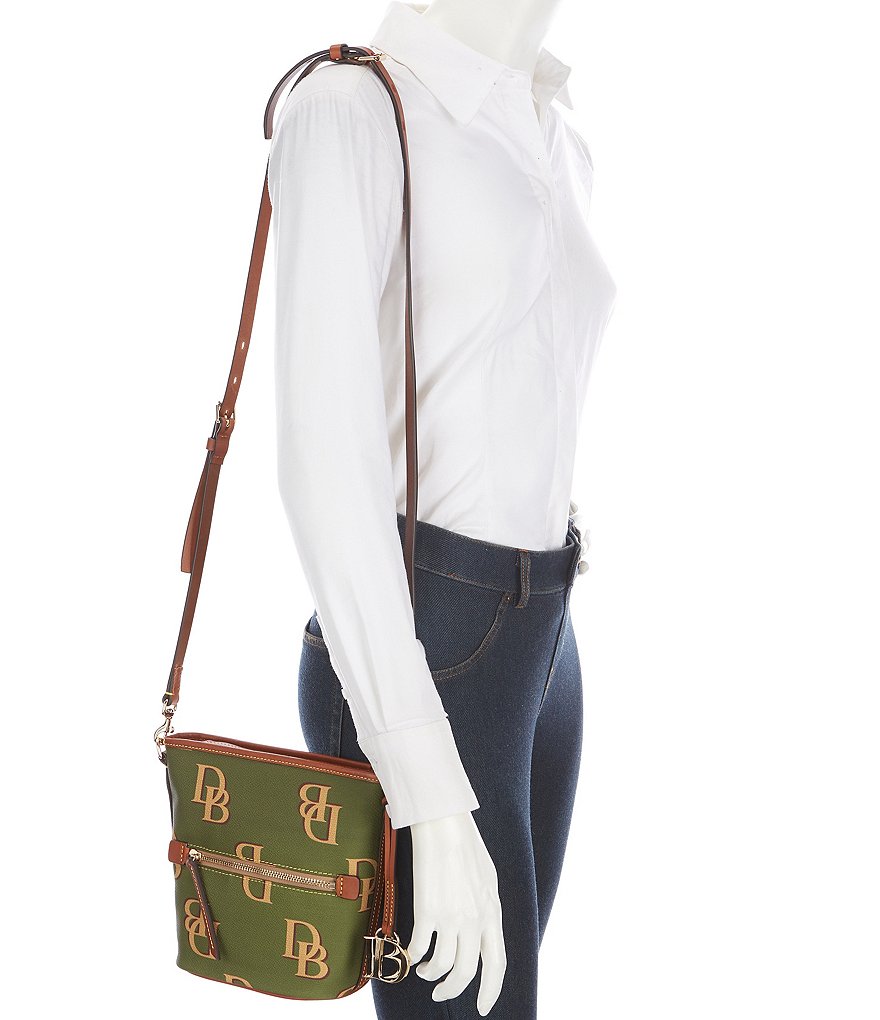 Dooney & Bourke Monogramed Collection Small Zip Hobo Bag