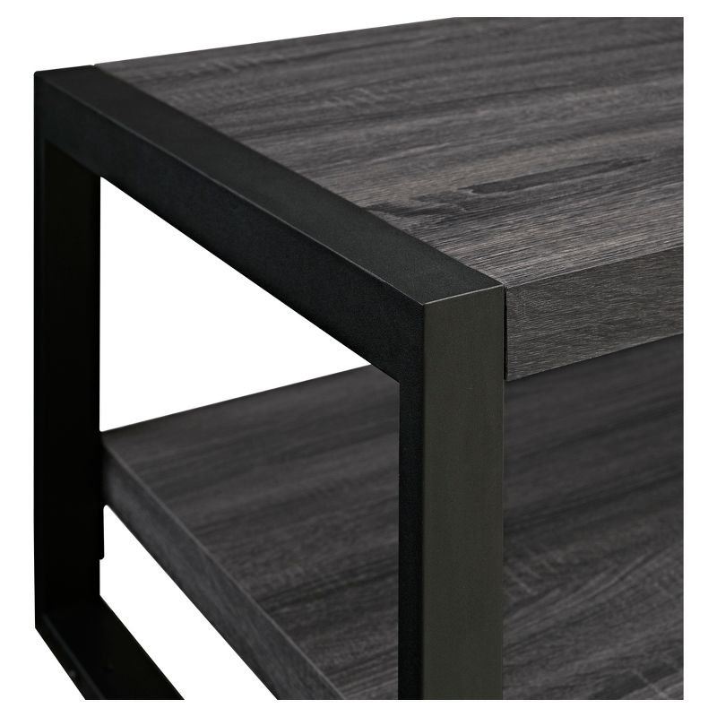 48" Industrial Farmhouse Coffee Table Charcoal - Saracina Home