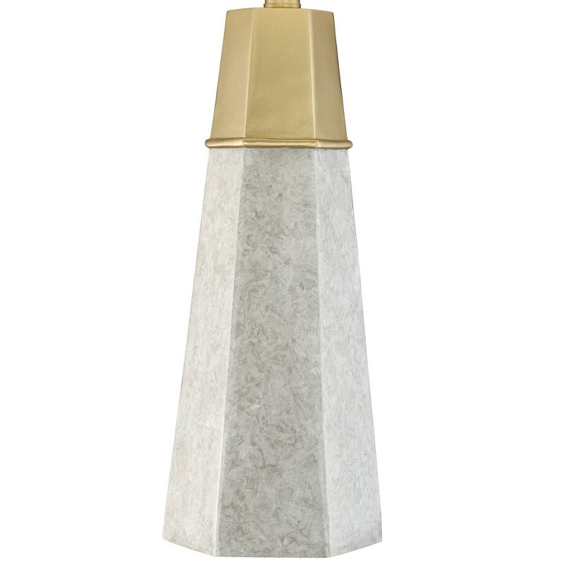 360 Lighting Julie Tapered Column Cream Shade Table Lamps Set of 2