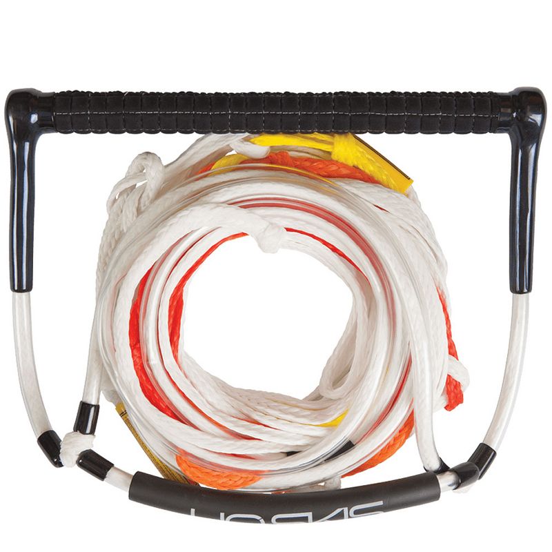 HO Sports 67071796 Elite Deep V 70 Foot 5 Section Slalom Water Ski Mainline Tow Line Rope & 15 Inch Handle with Wakeboard Style Grip