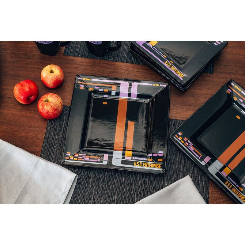 Robe Factory LLC Star Trek: The Next Generation LCARS Interface 16-Piece Ceramic Dinnerware Set