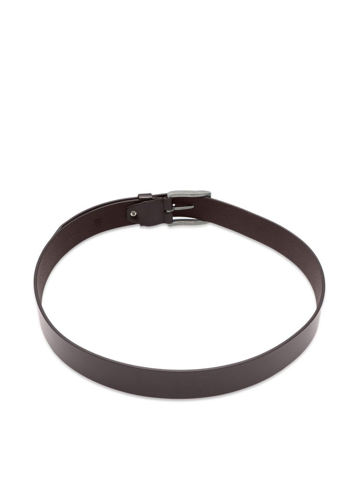 Kara Brown Solid Leather Waist Belt