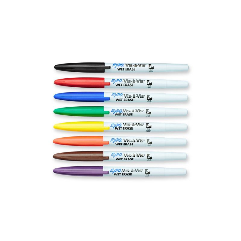 Expo 8pk Wet Erase Marker Fine Point Multicolor