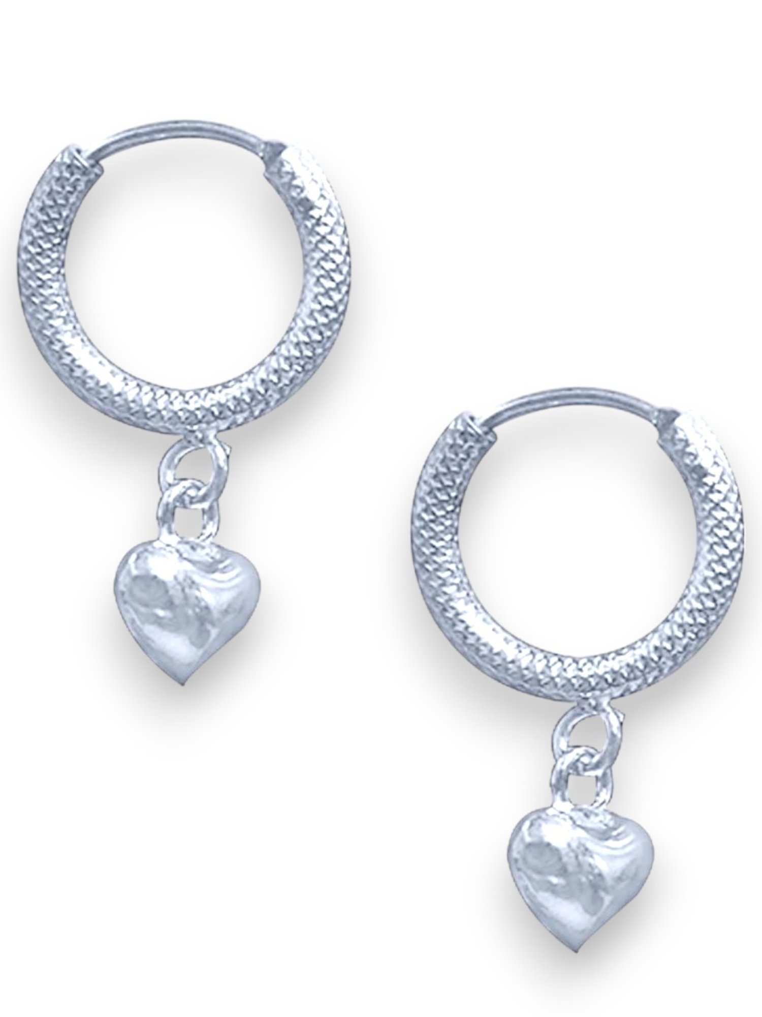 Taraash 925 Sterling Silver Charm Hoop Earrings for Kids Girls