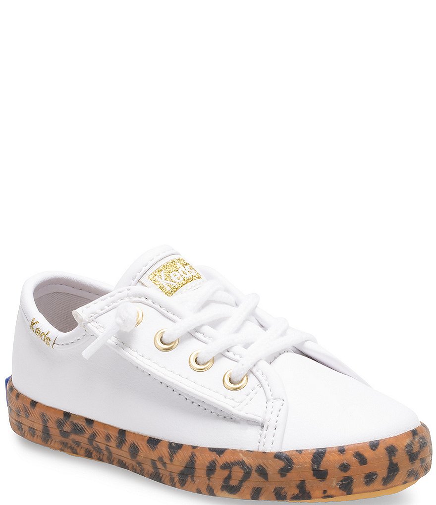 Keds Girls' Kickstart Leather Leopard Jr Sneakers (Infant)