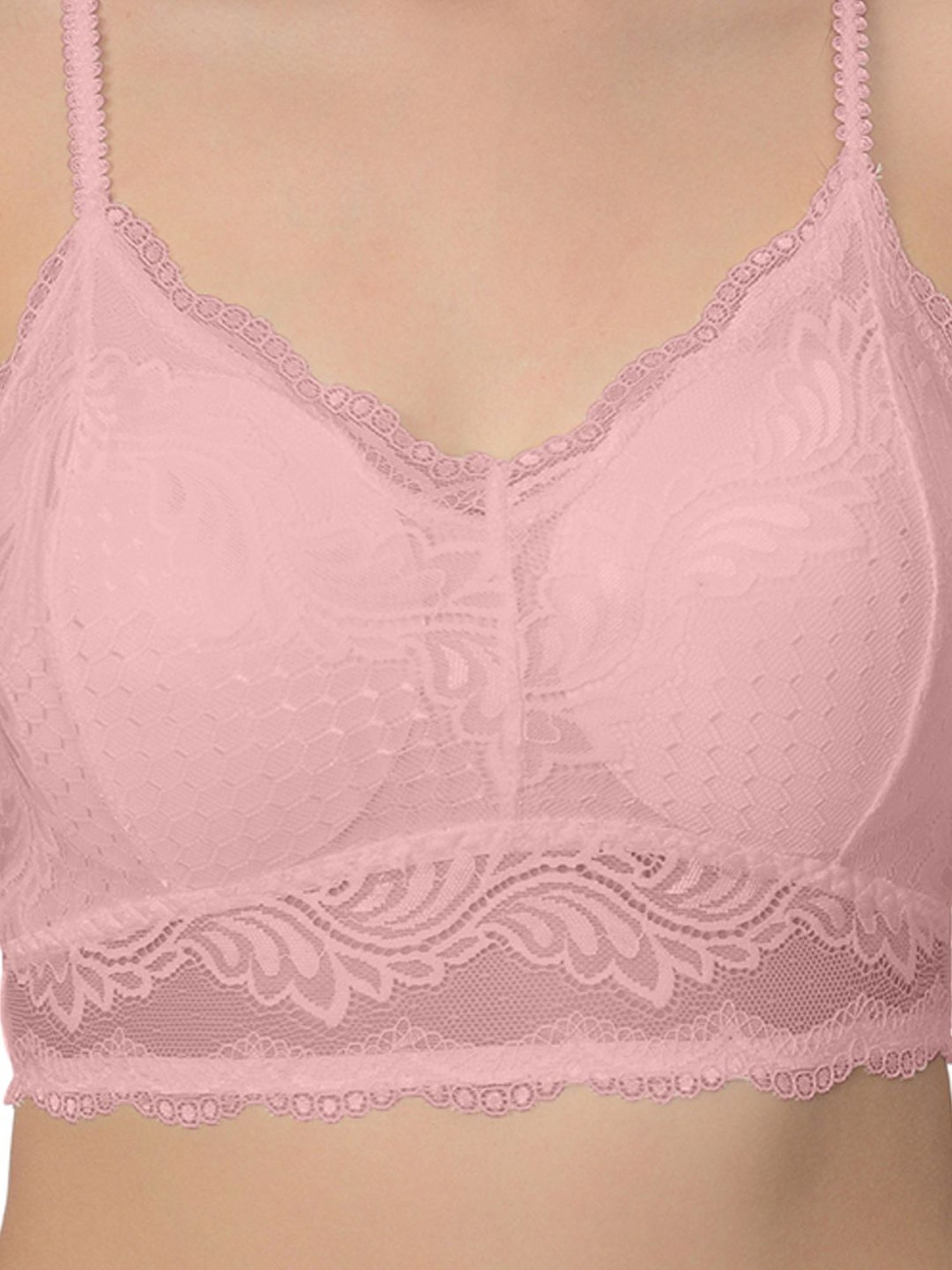 Mod & Shy Pink Non Wired Padded Bralette Bra