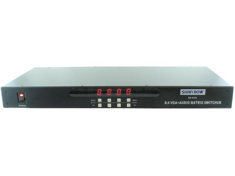 Shinybow SB-4184 8x4 VGA Matrix Switcher w/Audio-1900x1200 Rated w/3-Yr Warranty