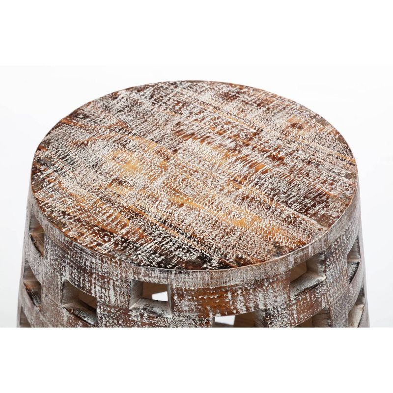 26" Hampton Side Table Weathered Walnut - Boraam