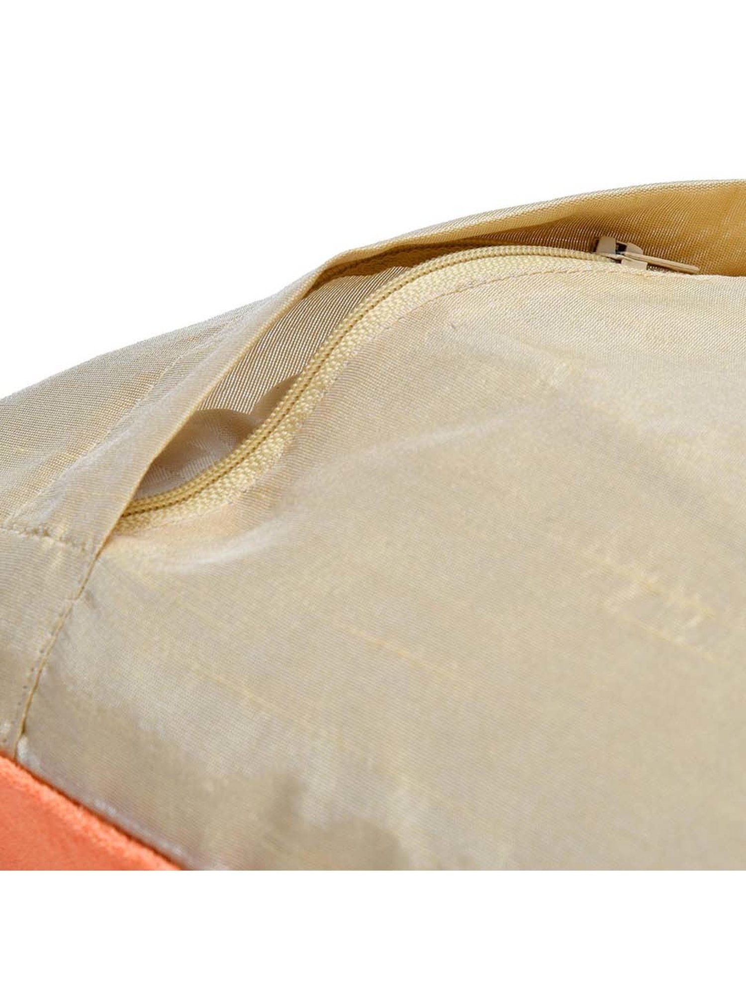 @home Nilkamal Orange Cotton Cushion Cover