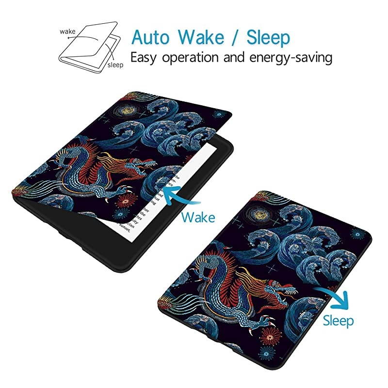 Painting Case for All-New Kindle (10th Gen - 2019 Release only&mdash;Will not fit Kindle Paperwhite or Kindle Oasis), Black Dragon