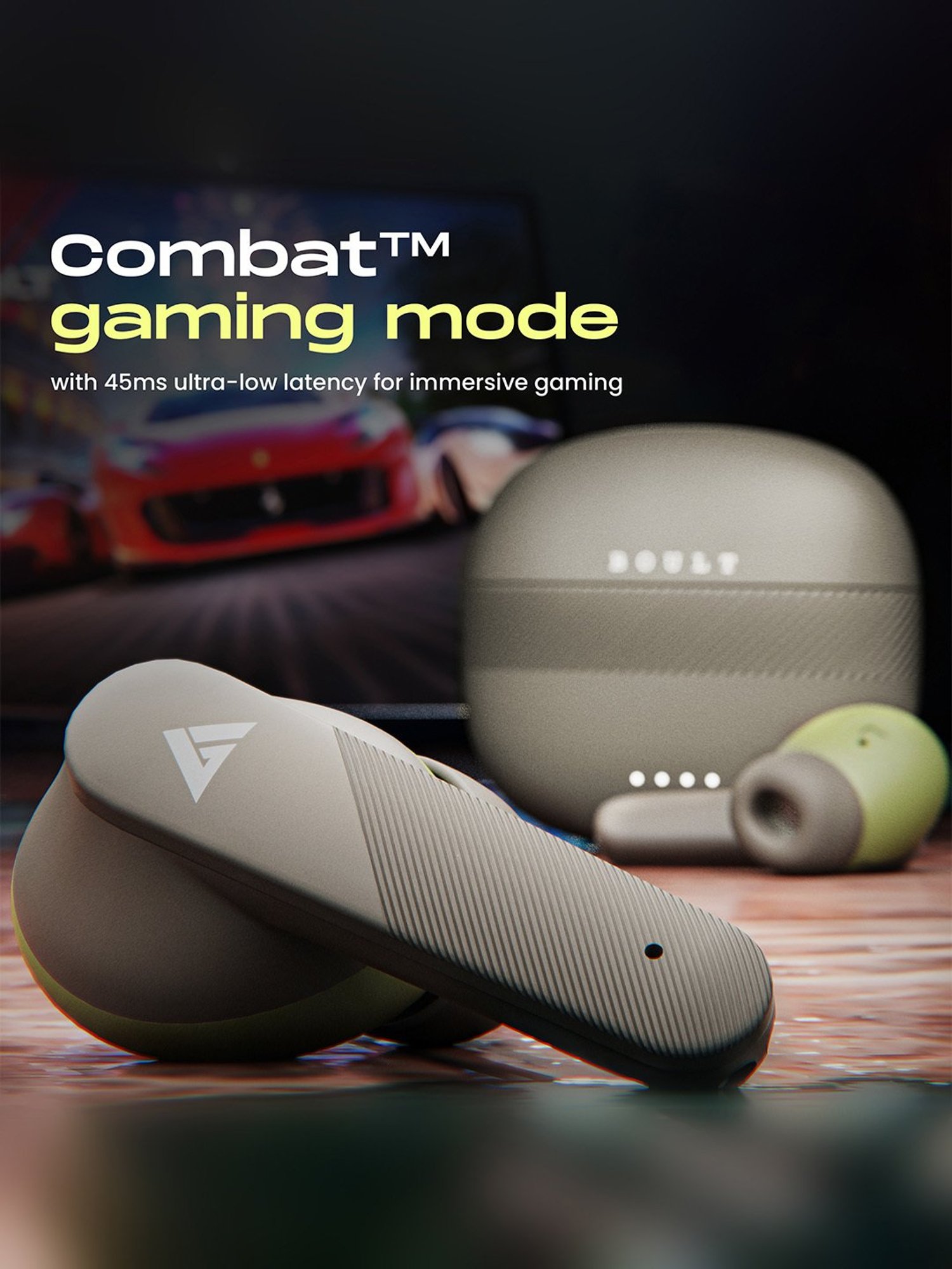 Boult Audio Airbass Z35 TWS Bluetooth 5.3 Earbuds with 32H Playtime (Pista Green)