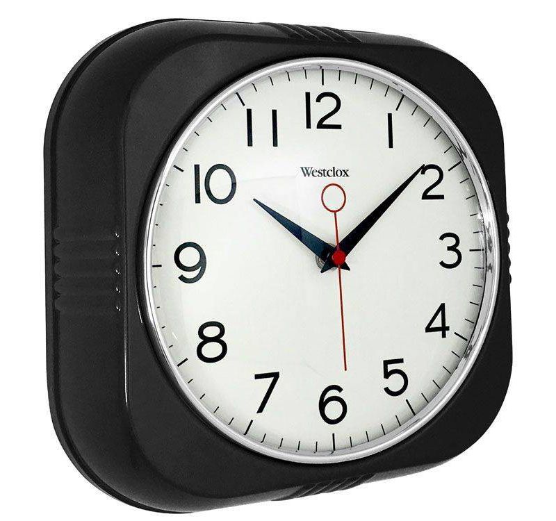 9.5" Retro Wall Clock Black - Westclox