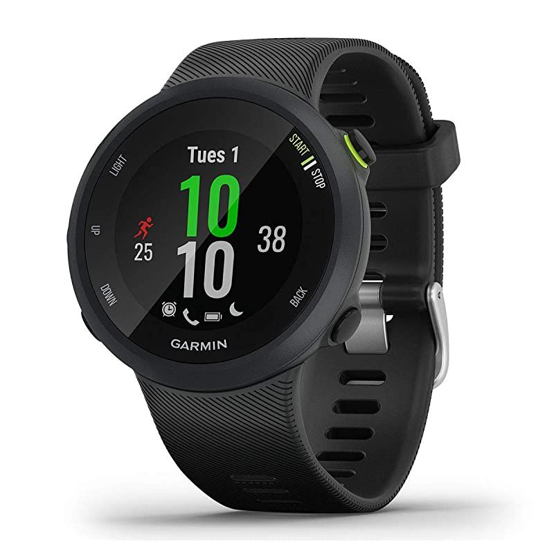 Forerunner 45 GPS Running Watch Runners Bundle | Includes Water Bottle, Portable Charger & Screen Protectors | Heart Rate Watch | Pace, Distance, Stress Tracking | Lava Red, 010-02156-06