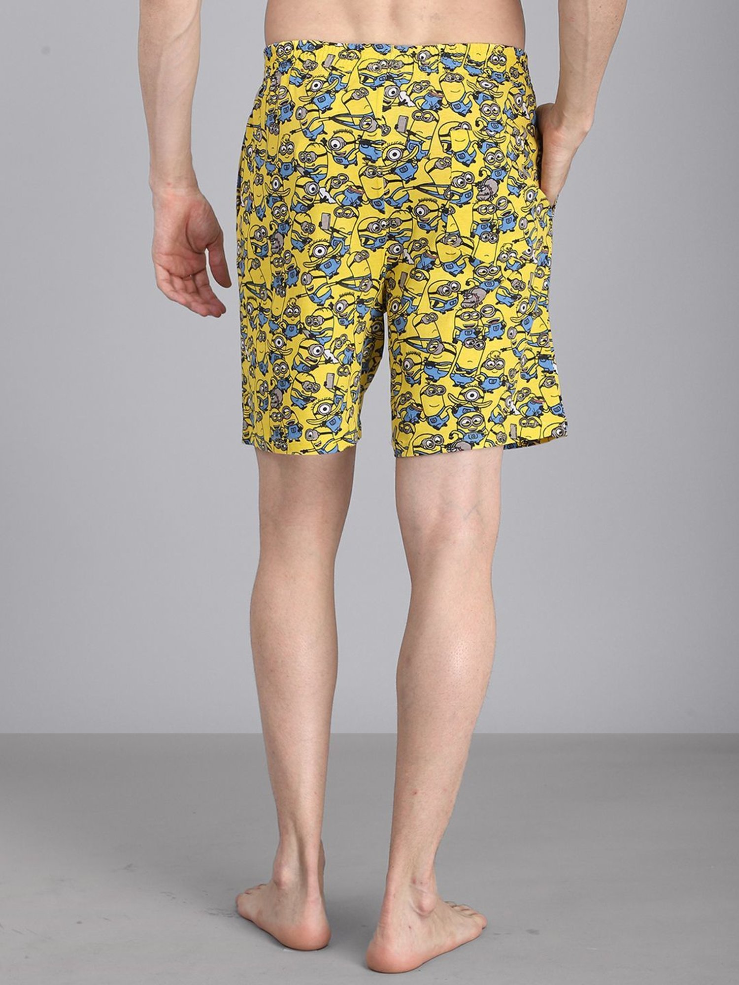 Free Authority Yellow Cotton Regular Fit Minions Printed Boxers