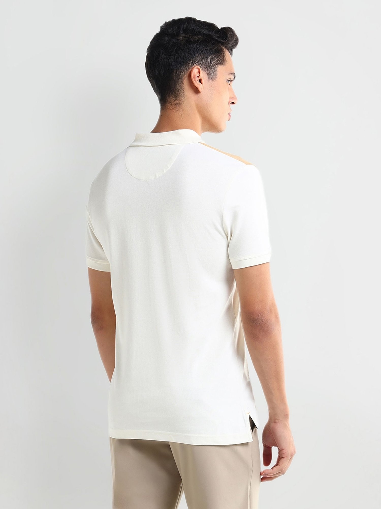 Arrow White Regular fit Others Polo T-Shirt