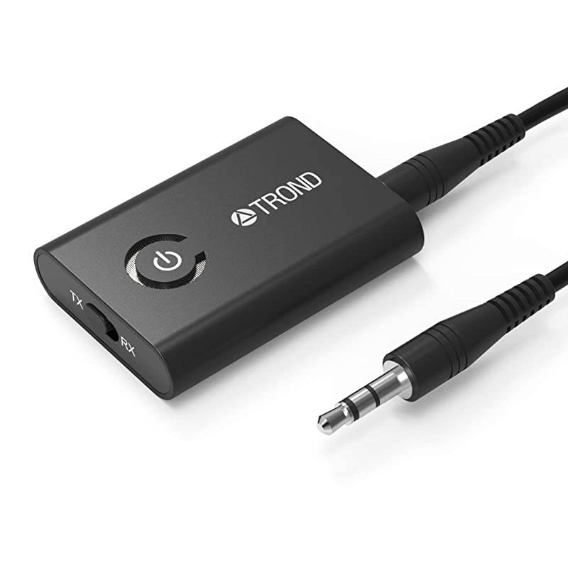 Bluetooth V50 Transmitter Receiver for TV PC iPod 2in1 Wireless 35mm Adapter AptX Low Latency Pair with 2 Bluetooth Headphones Simultaneously