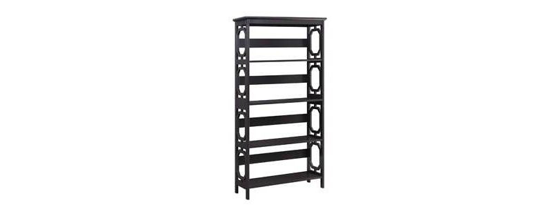 60" Omega 5 Tier Bookcase Espresso - Breighton Home