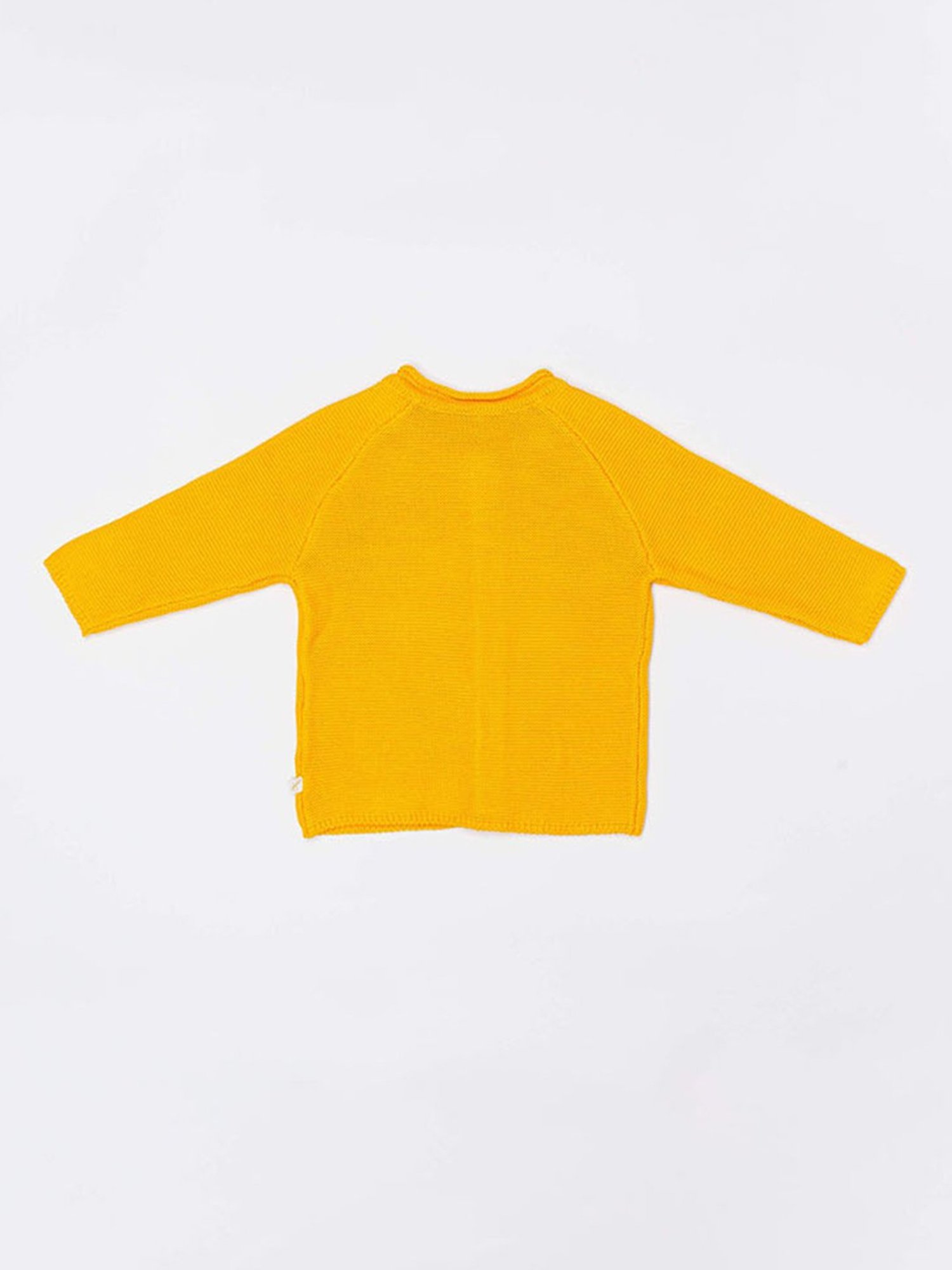 MINIKLUB Girls Green Self Design Full Sleeves Sweater