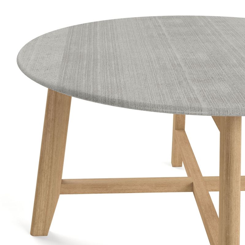 31.5" Elysian Coffee Table with Faux Cement Top Natural - Aeon