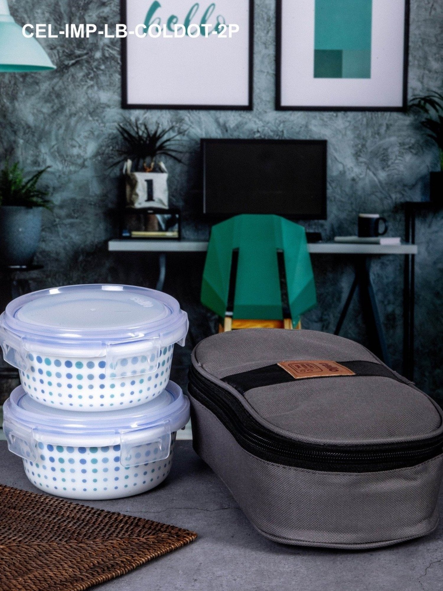 Milton Red Stainless Steel Small Tiffin Box - Set of 2