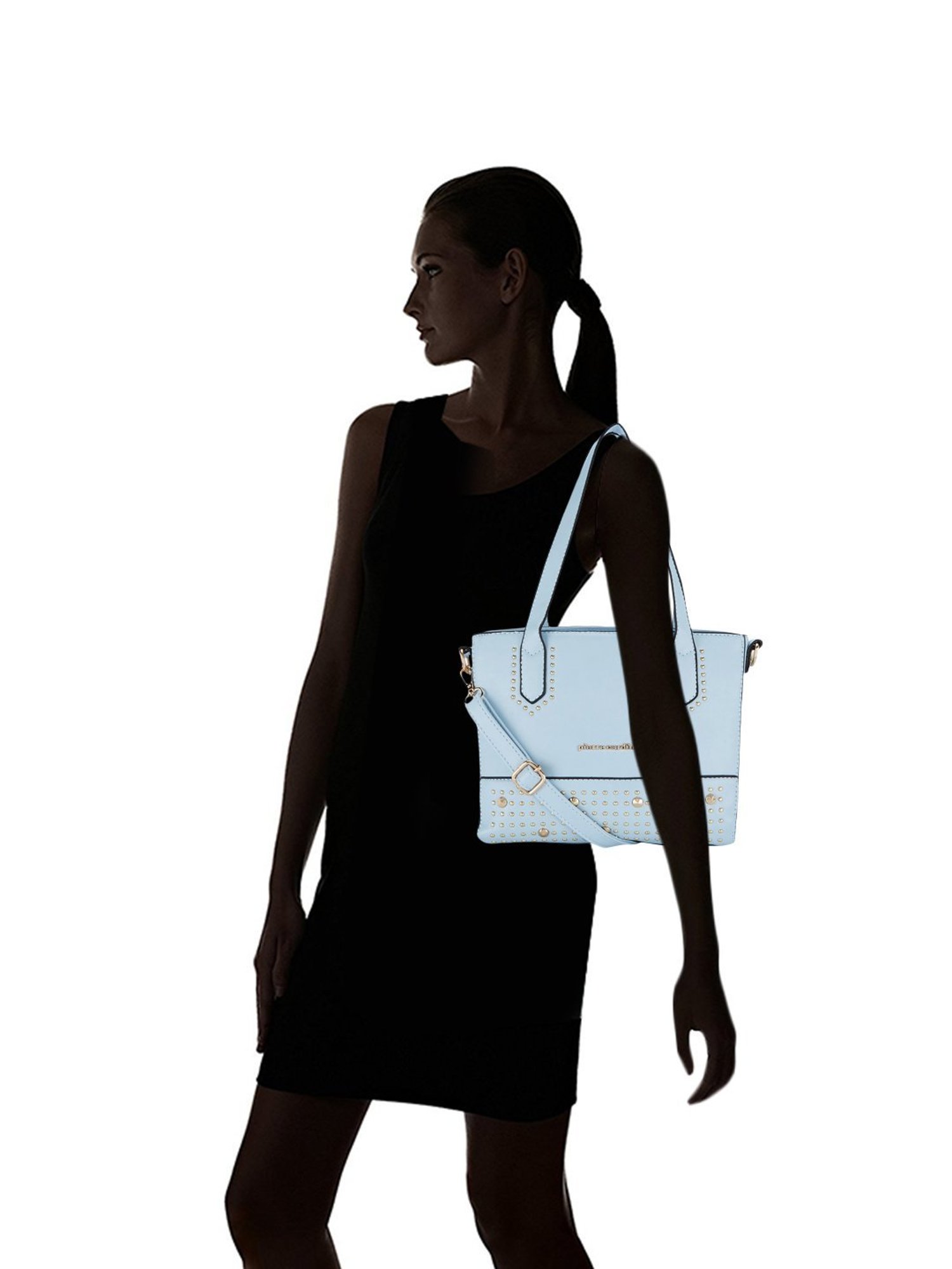 Pierre Cardin Blue Embellished Small Shoulder Handbag