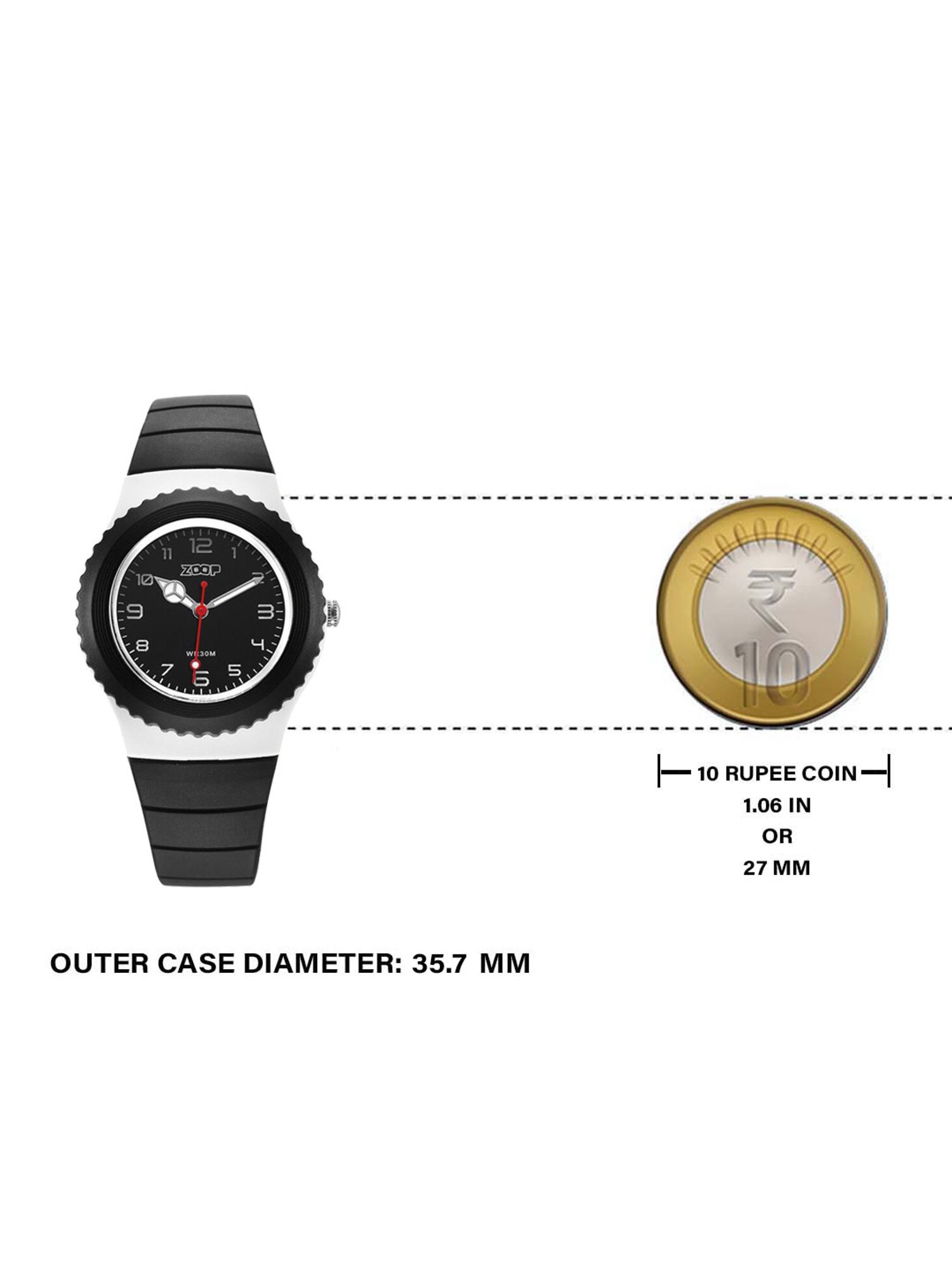 Zoop 16031PP01W Sport Analog Watch for Unisex