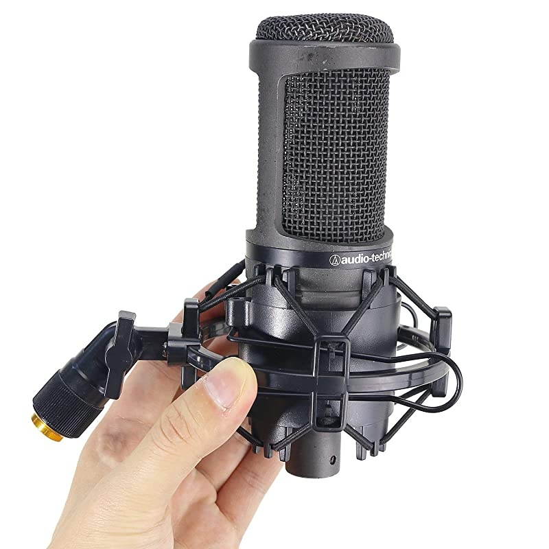 AT2020 Shock Mount with Windscreen Shock Mount Stand with Foam Pop Filter for Audio Technica AT2020 AT2035 AT4040 AT2020USB ATR2500x Condenser Micphone