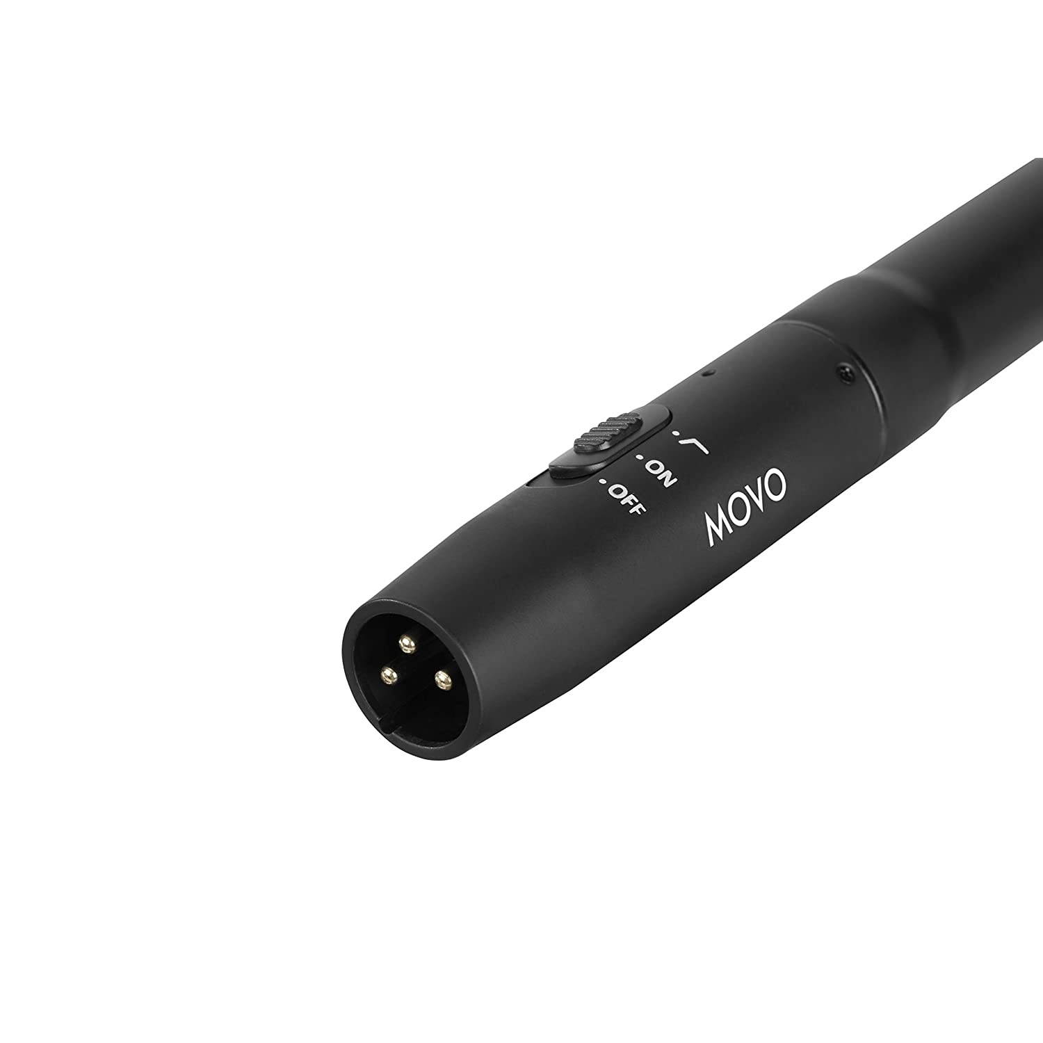 Movo LV11C XLR Lavalier Cardioid Condenser Microphone with Phantom Power Supply, 12mm Mic Capsule, Foam and Deadcat Windscreens, Deluxe Case