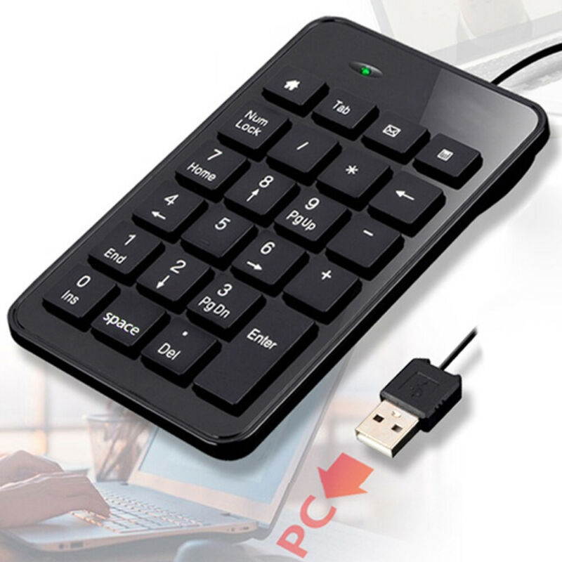 Vicabo 23 Keys Wired USB Numeric Keypad, Mini Digital Keyboard for IMac/MacBook Air/Notebook/Desktop