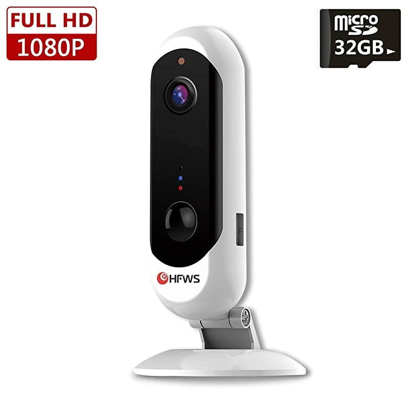 Battery Security Cameras1080p HD Wireless Cam Indoor3200mAhNight VisionMotion Detect2Way AudioInclude 32g CardCloud
