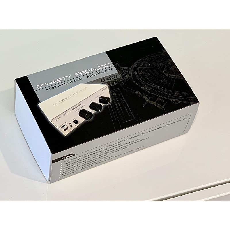 UA2D USB Phono Preamp for Turntable, Preamp with RIAA Equalized Low Noise Moving Magnet A/D Converter (Power Adaptor & USB Cable Included)