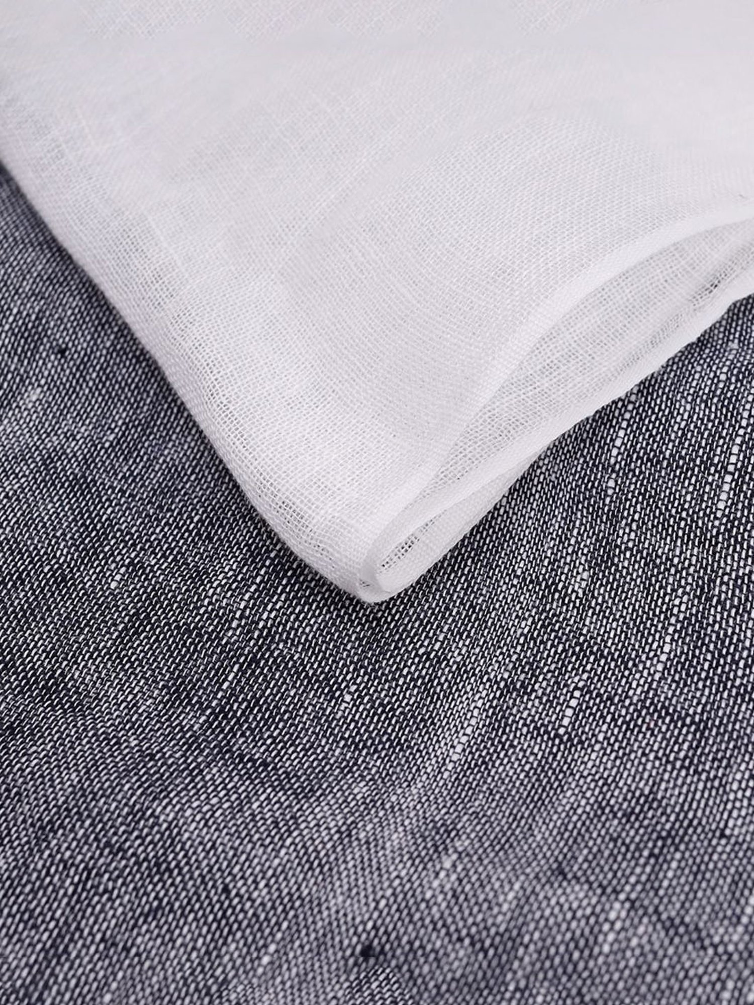 Linen Club Grey Striped Pure Linen Stole