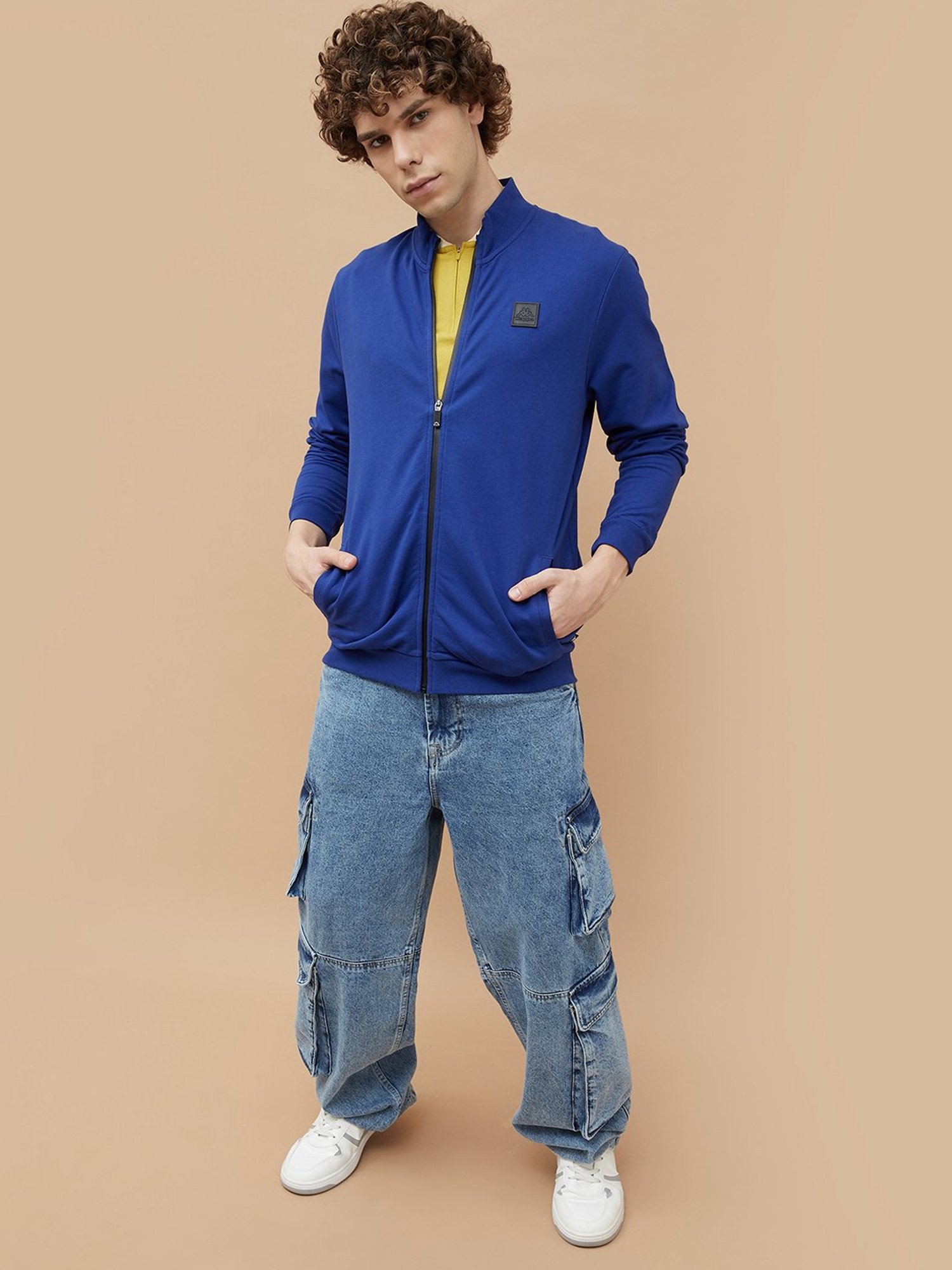 KAPPA Royal Blue Regular Fit High Neck Sweatshirt