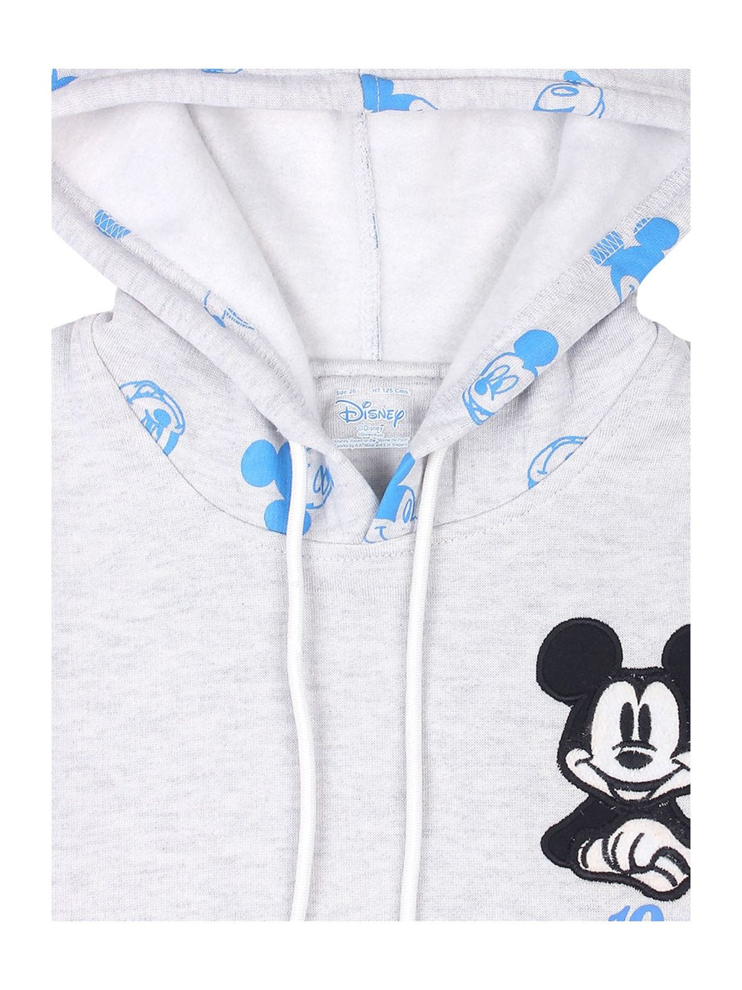Proteens Kids Grey Cotton Printed Hoodie