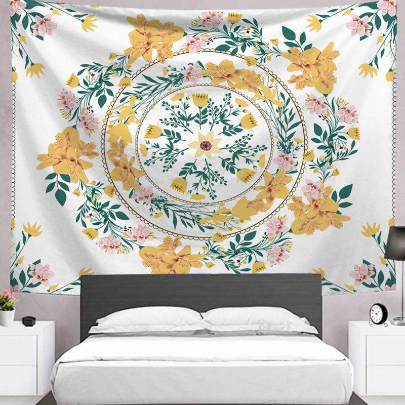 1Pc Household Wall Tapestry Decorative Background Cloth Fashion Beach Towel Bath Towel Shower Towel (Yellow)
