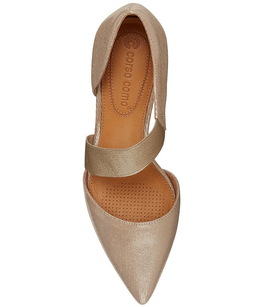 CC Corso Como Denice Leather Asymmetrical Pointed Toe Pumps