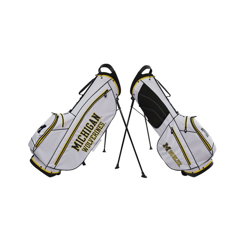 Bridgestone 2019 Collegiate University 9 In 4 Way Stand Lightweight Golf Bag with Carry Handle, Side Pockets, and Umbrella Sleeve, Michigan