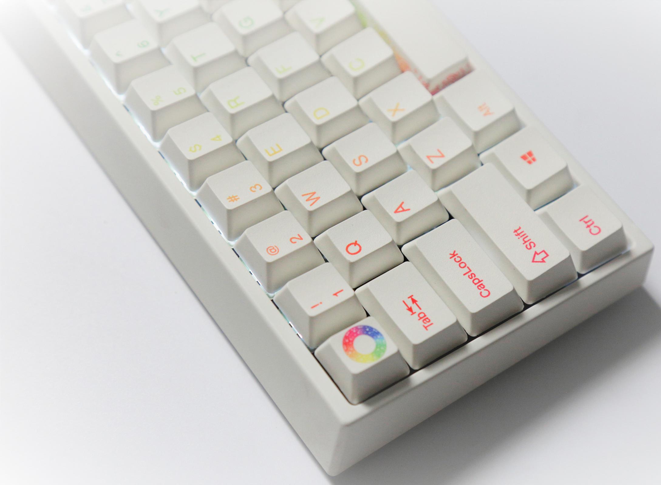 2, 60% Wired/Wireless Mechanical Keyboard (Kailh Box Brown Switch/White Case) - Full Keys Programmable - True RGB Backlit - Tap Arrow Keys - Double Shot PBT Keycaps - NKRO - 1900mAh Battery