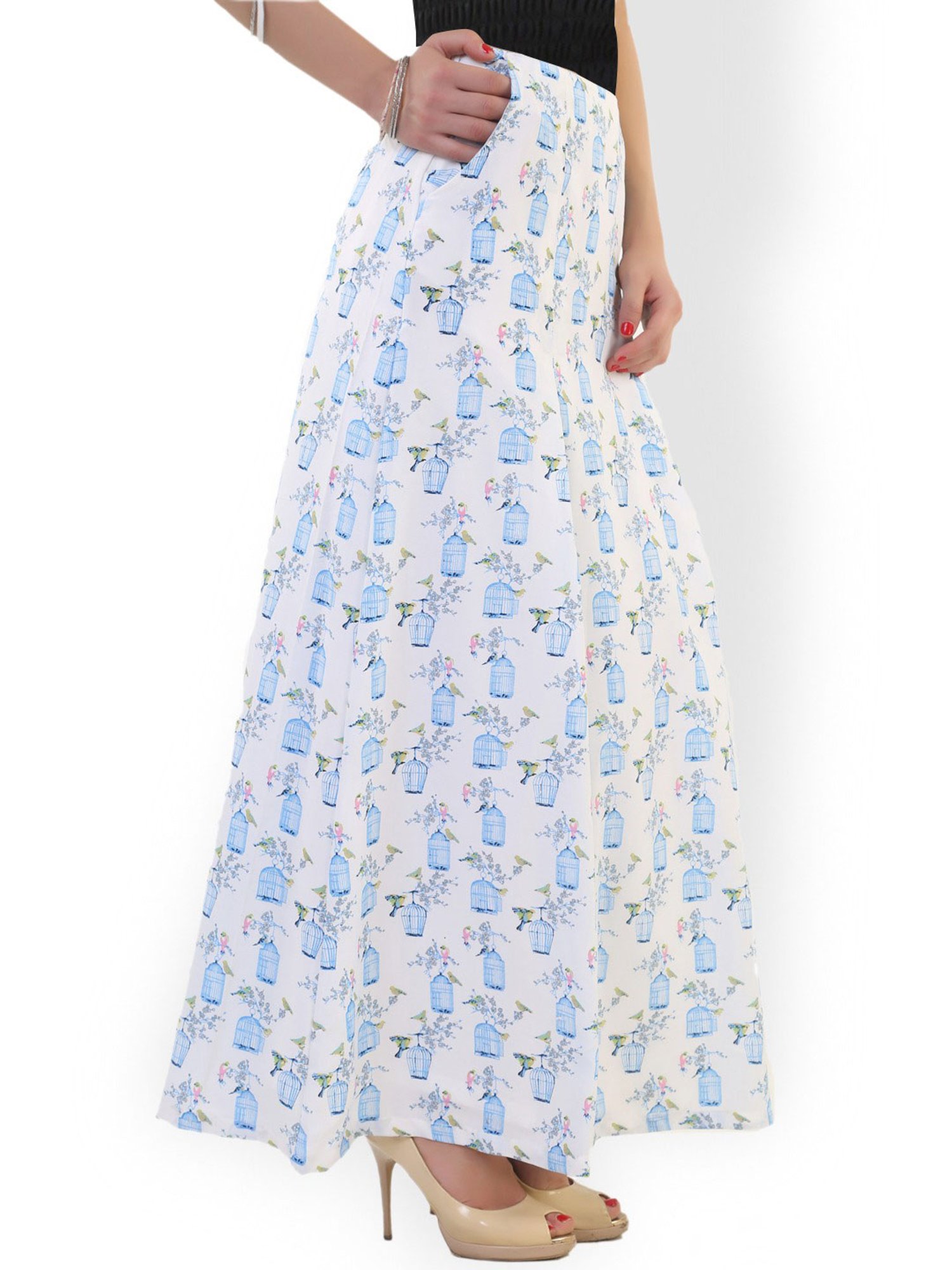 Belle Fille Multicolor Printed Skirt