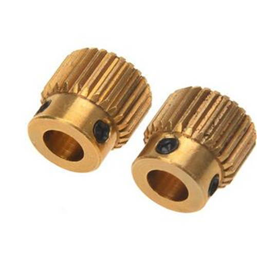 6PCS 26 TEETH Brass 3D Printer Extrusion Wheel Special Brass Wire Feed Wheel Gear