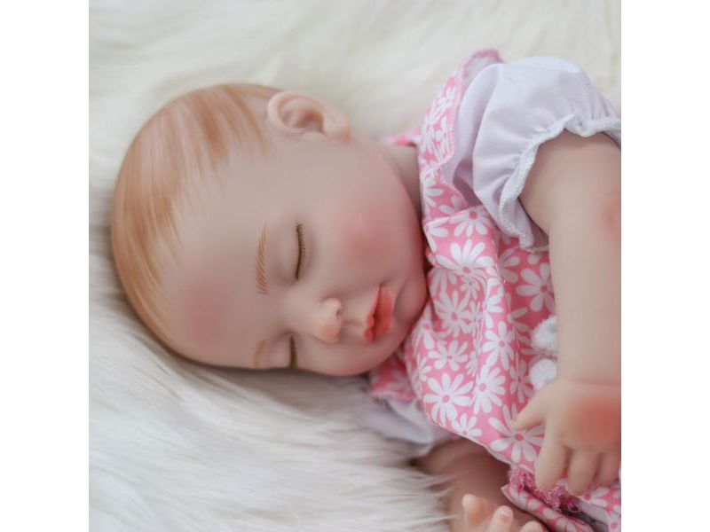 Paradise Galleries Reborn Baby Doll With Magnetic Mouth, Lullaby Llama, 18 inch Sleeping Baby in SoftTouch Vinyl, 7-Piece Doll Gift Set