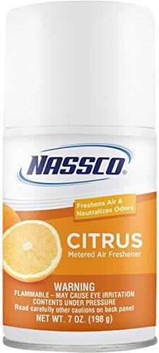 Nassco Metered Air Freshener, Citrus, 7 Ounces, Case of 12