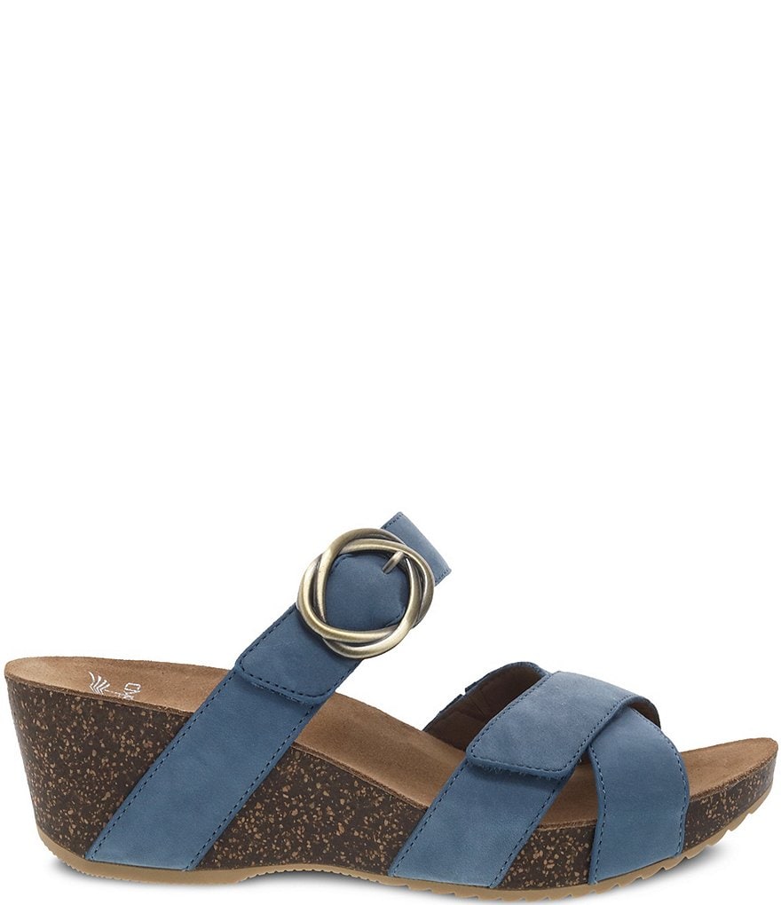 Dansko Susie Leather Slide Wedge Sandals