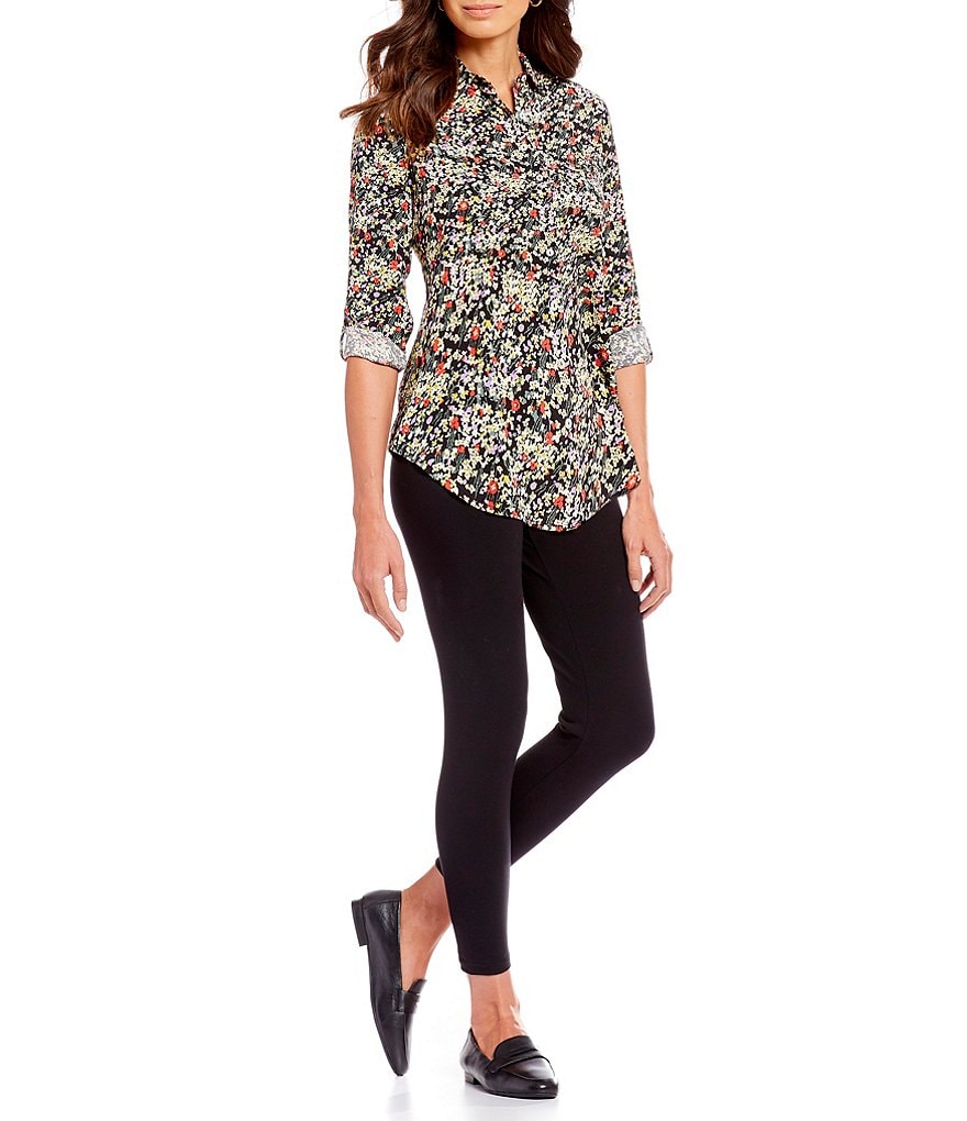 Intro Petite Size Bella Solid Double Knit Slim Her Leggings