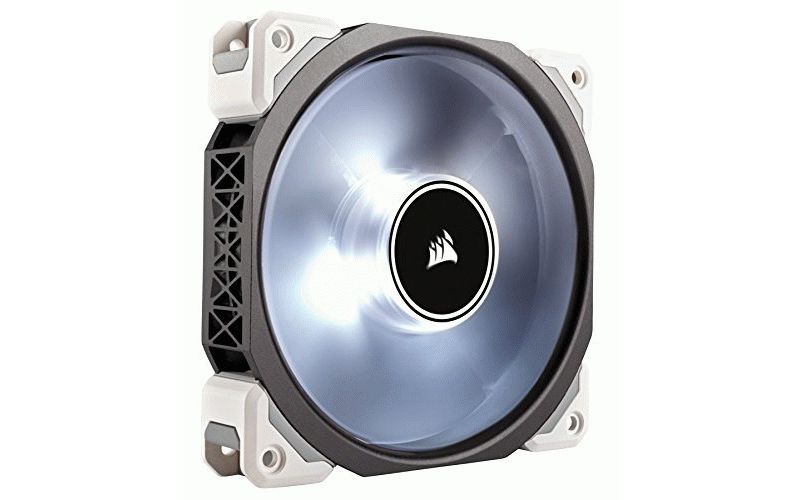 Corsair Air ML120 Cooling Fan - 120 mm - 75 CFM - 37 dB(A) Noise - Magnetic Levitation - 4-pin PWM - White LED