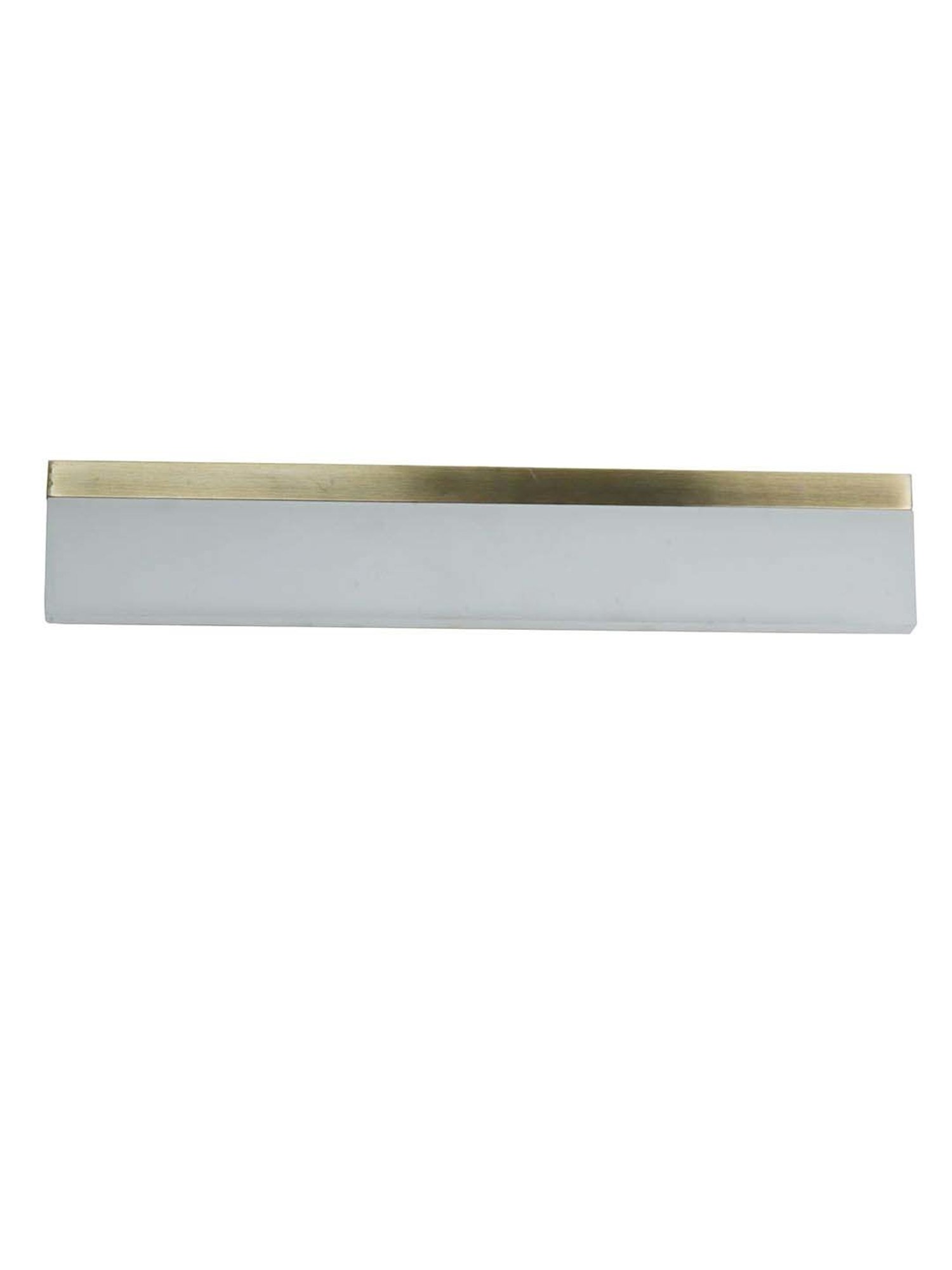 Fos Lighting White & Gold Acrylic 17 Inch Wide Rectangular Bar 18W Warm Led Vanity Mirror Light
