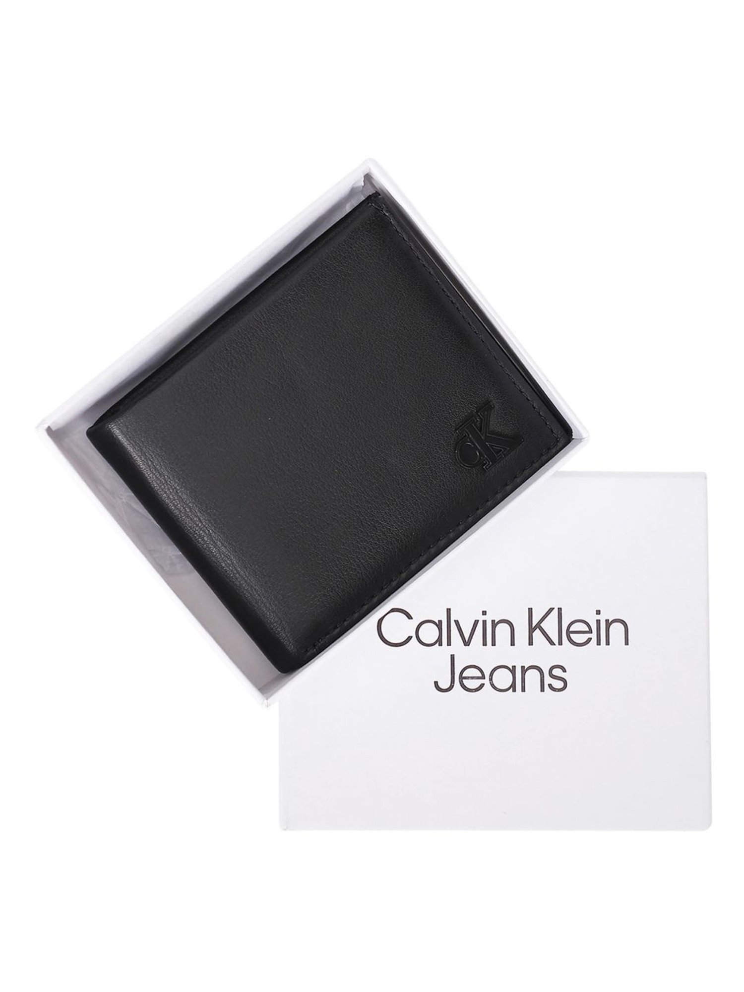Calvin Klein Black Hardware Medium Bi-Fold Wallet